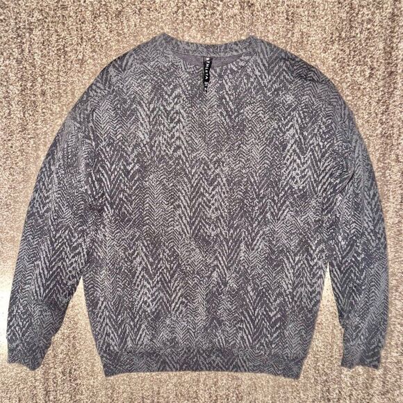 Athleta Studio to Street Splatter Sweatshirt Athletic Crewneck Gray Black XXS - Picture 1 of 8